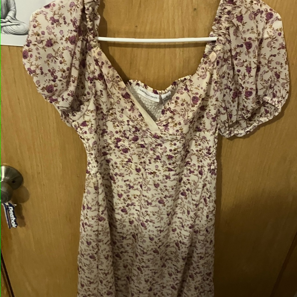 Sincerely Jules Purple and Cream Floral Dress